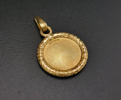 Augis Liebesmedaille Diamant Und Rubin, 18 Karat Gold