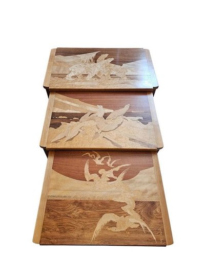 Emile Gallé "Polar Bear" nesting tables