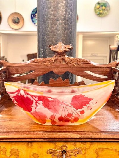 Coppa Emile Gallé Art Nouveau "Aux Groseilles