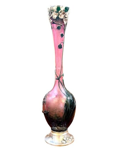 Daum Nancy Art Nouveau "Au Muguet" vase