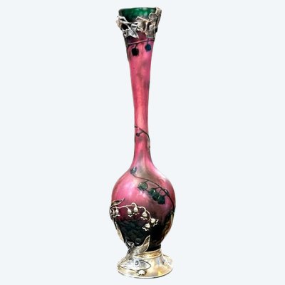 Daum Nancy Art Nouveau "Au Muguet" vase