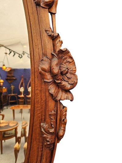 Art Nouveau Ecole de Nancy "aux Pavots" mirror