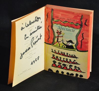 Jacques Prévert Spectacle édition Livre De Poche Dédicacé Avec Dessin (1968)