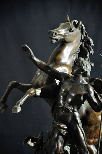 Neptune Créant Le Cheval Sculpture Signed Emile Picault