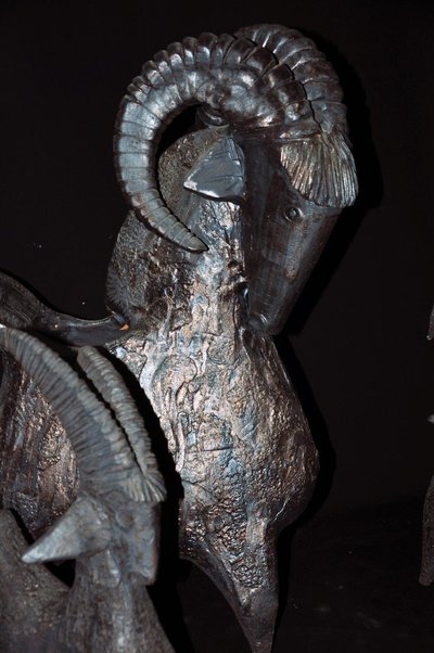 Dominique Pouchain Ceramic Goats Signed Circa 1990