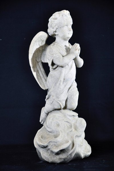 Ange Putti En Marbre XIXe Siècle