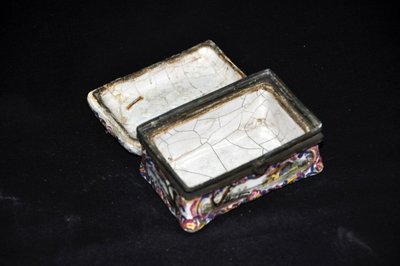 Pair De Boîtes à Tabac Faïence Signées époque XVIIIe