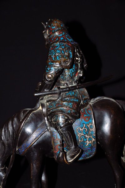 Samouraï En Bronze Cloisonné Fin XIXe Siècle