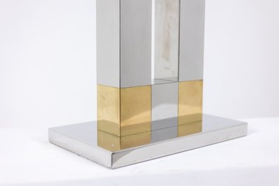Geometric lamp in silvered and gilded metal. Circa 1970. LS5792407U