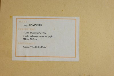 Jorge Camacho. Work "Clan de coyotes". Year 1992. LS60835008M