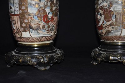 Pair Of Chinese Porcelain Vases With Bronze Mounting, Minton Style