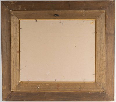 Serge Belloni (1925-2005), Kanal von Venedig im Nebel, Öl auf Holz, Um 1970