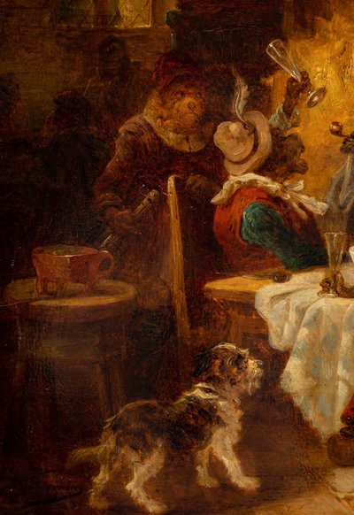 Zacharie Noterman (1820-1890) The Monkey Tavern oil on wood circa 1860