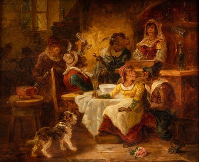 Zacharie Noterman (1820-1890) The Monkey Tavern oil on wood circa 1860