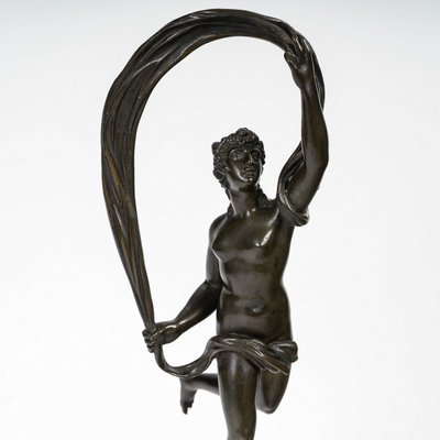 D’après Jean de Bologne (1529-1608) - La Fortune bronze ciselé à patine verte vers 1830-1850