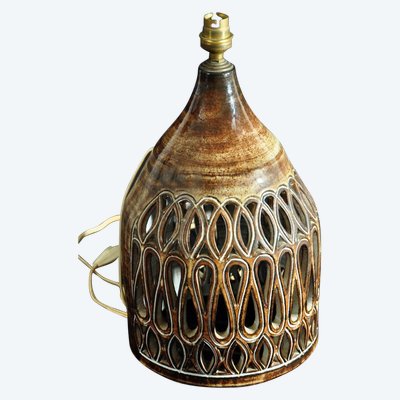 Lamp Stand Circa 1960 Signed Valoris & Le Vieux Moulin
