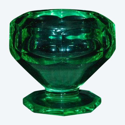 Vase en verre signé Muller Frères Lunéville époque Art déco