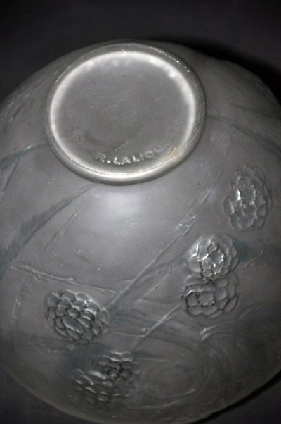 Vase En Verre René Lalique Hortensia Début Du 20ᵉ Siècle