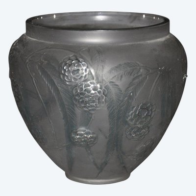 Vase En Verre René Lalique Hortensia Début Du 20ᵉ Siècle