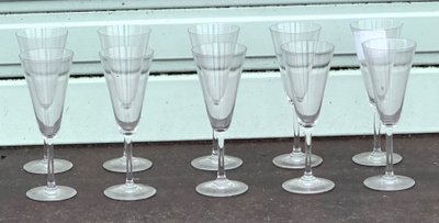 6 Baccarat flutes