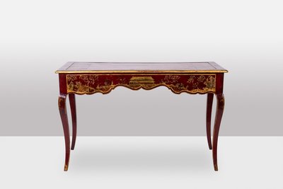 Scrivania piatta in stile Luigi XV decorata con scene lacustri. Circa 1800. LS60861809U