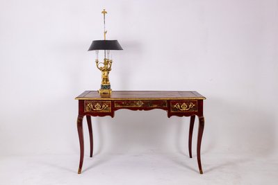 Scrivania piatta in stile Luigi XV decorata con scene lacustri. Circa 1800. LS60861809U