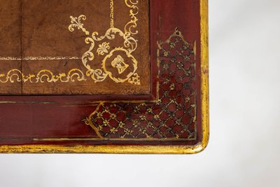 Scrivania piatta in stile Luigi XV decorata con scene lacustri. Circa 1800. LS60861809U