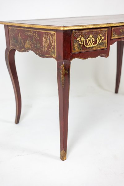 Scrivania piatta in stile Luigi XV decorata con scene lacustri. Circa 1800. LS60861809U