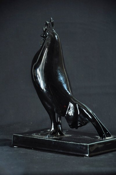 Galletto indiano in ceramica Petersen Sèvres 1980 circa