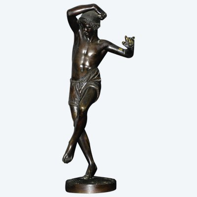 Danseur Napolitain Aux Castagnettes En Bronze Signé Duret XIXᵉ Siècle