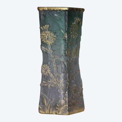 Vase aus mehrschichtigem Glas signiert Daum Nancy XX.