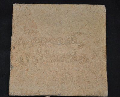 Enamelled ceramic tile Signed Les Argonautes Vallauris Circa 1960