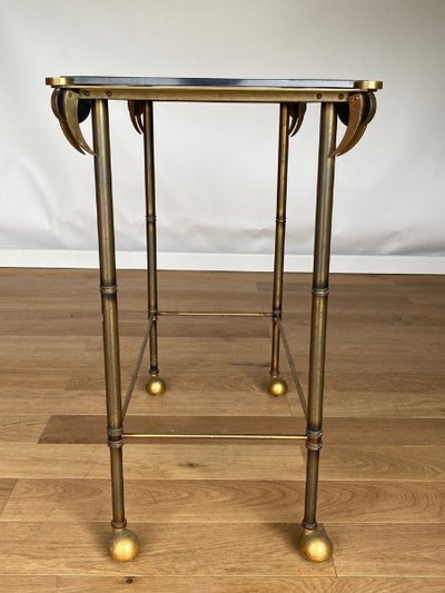 Table tubulaire 1950 travail italien ou français maisons Baguès Ramsay