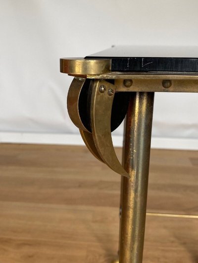 Table tubulaire 1950 travail italien ou français maisons Baguès Ramsay