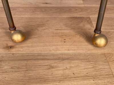 Table tubulaire 1950 travail italien ou français maisons Baguès Ramsay