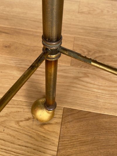Table tubulaire 1950 travail italien ou français maisons Baguès Ramsay
