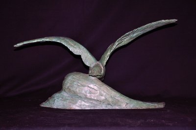 Gabbiano in bronzo Art Déco firmato Louis Fiot 1930 circa
