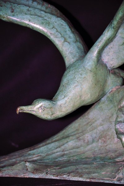 Gabbiano in bronzo Art Déco firmato Louis Fiot 1930 circa
