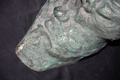 Gabbiano in bronzo Art Déco firmato Louis Fiot 1930 circa