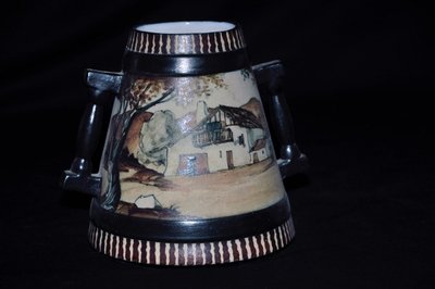 Ceramic Vase Signed Le.corrone Ciboure Circa 1950