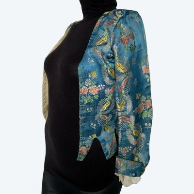 Giacca bolero del XVII o XVIII secolo con decorazioni floreali e pizzi ricamati a mano
