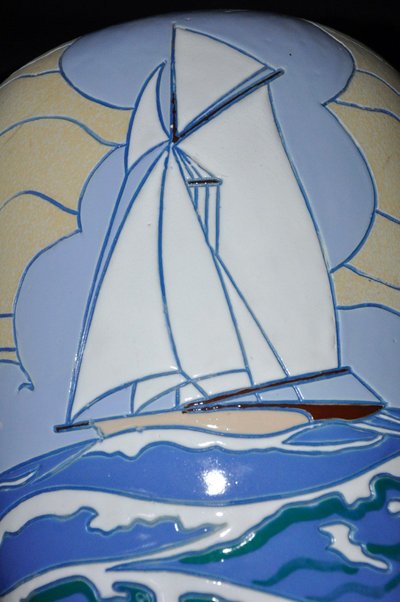 Art Deco ceramic vase signed Amphora, Czechoslovakia circa 1930