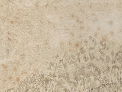 Acquerello su carta di Paul Wallon chiesa cimitero Ploujean 2 maggio 87