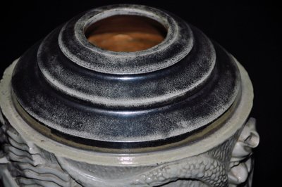 Ceramic vase/lamp base signed Gentil & Bourdet Art Deco