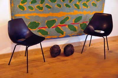 Set of 6 Tonneau chairs by Pierre Guariche, Steiner edition, circa 1950