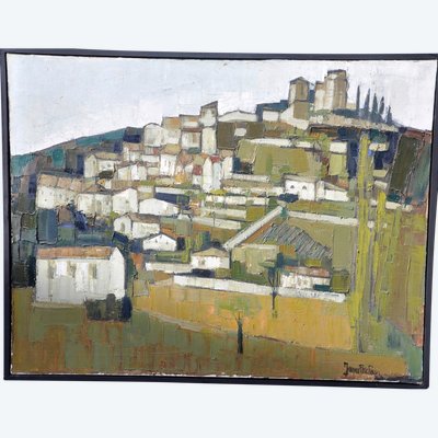 Huile sur toile signée Jacques Pouchain 1970