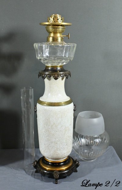 Lampes à Pétrole en Céramique, Maison Numberger-Lemonon – Milieu XIXe