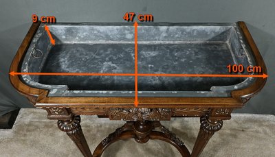 Walnut Console Planter, Louis XVI style - Mid-19th century