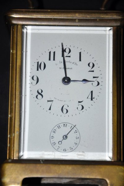 Early 19th century brass officer's clock
