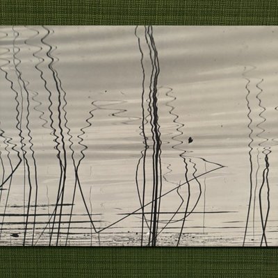 Modernist photo 1960 mounted on wood panel
